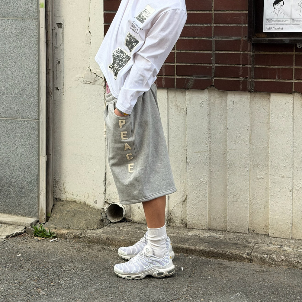 아모우 피스 원턱 버뮤다 팬츠 그레이(AMOU Peace One Tuck Bermuda Pants Gray) - 6