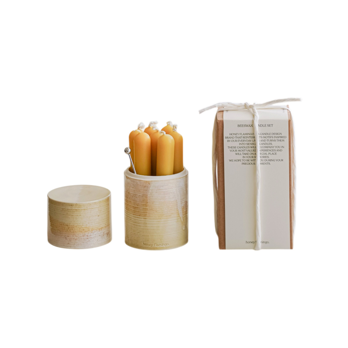 [라이터 증정] 허니플라밍고 비즈왁스 캔들 세트([라이터 증정] HONEY FLAMINGO Beeswax Candle Set) - 2