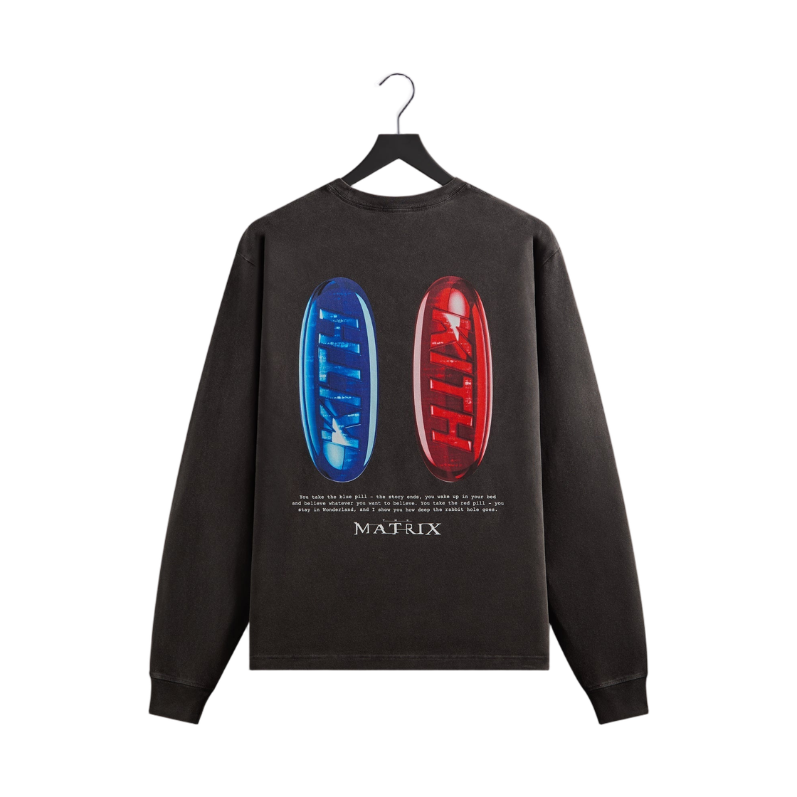 키스 x 매트릭스 레드 필 블루 필 롱슬리브 티셔츠 블랙(Kith x Matrix Red Pill Blue Pill Long Sleeve T-Shirt Black) - 2
