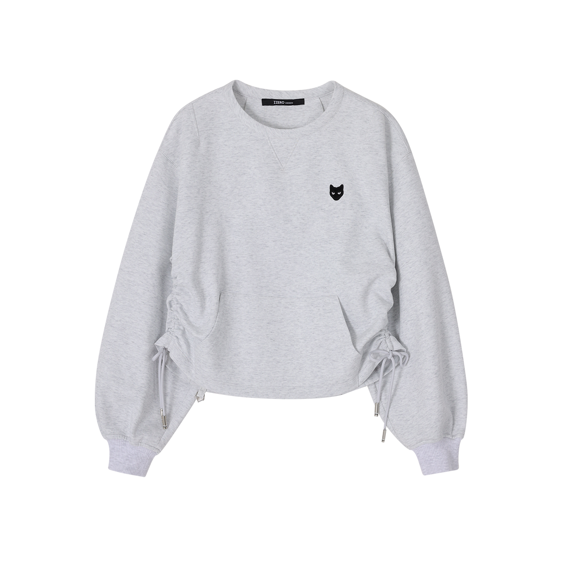 WI2TS801LG (W) SONGZIO ZZERO Flare String Crewneck Light Melange Grey