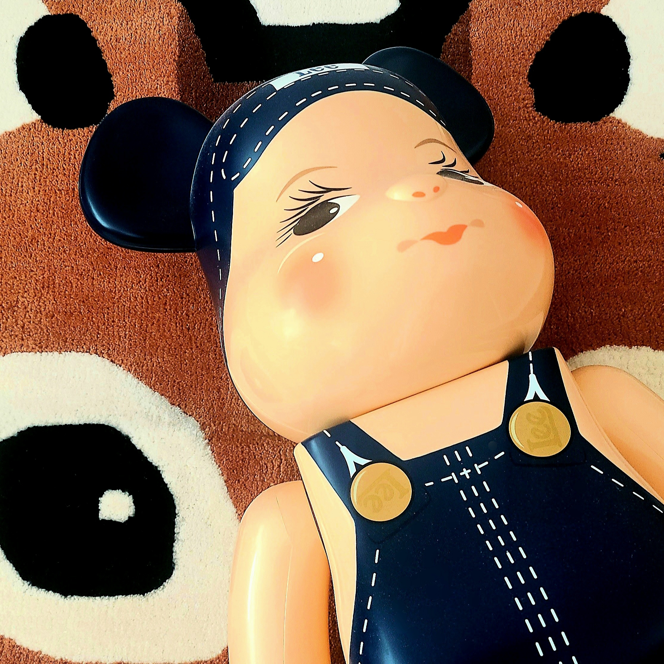 Bearbrick x Lee Buddy Lee 100% & 400% Set, Human Made Human Hope Rug Brown 착용 스타일