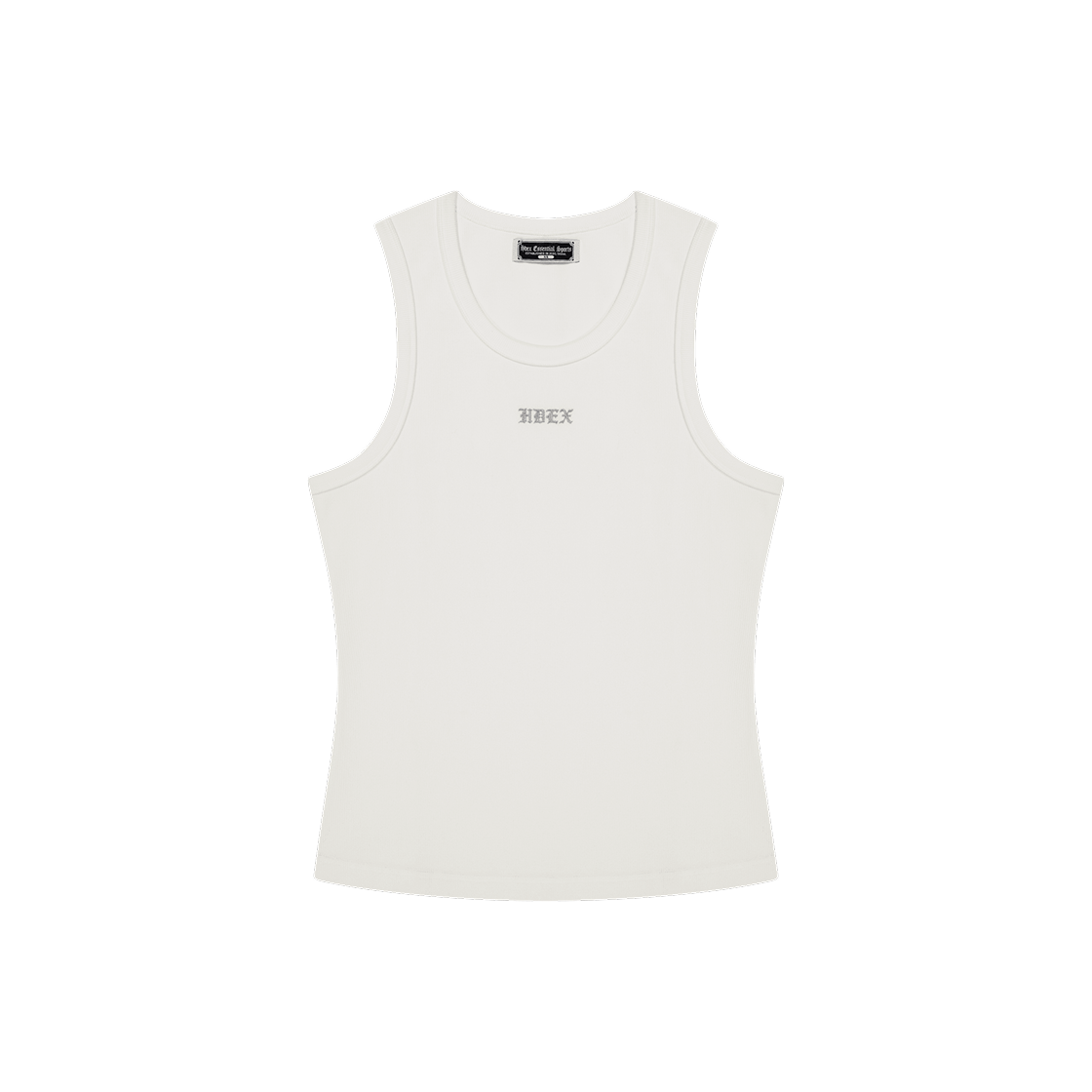에이치덱스 에센셜 리브드 바디핏 탱크 화이트(HDEX Essential Ribbed Body Fit Tank White)