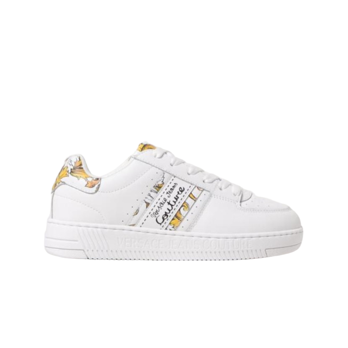 (W) 베르사체 진 꾸뛰르 메이사 스니커즈 화이트 골드((W) Versace Jeans Couture Meyssa Sneakers White Gold)