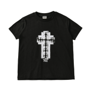 AMOU Razor Cross Half T-Shirts Black