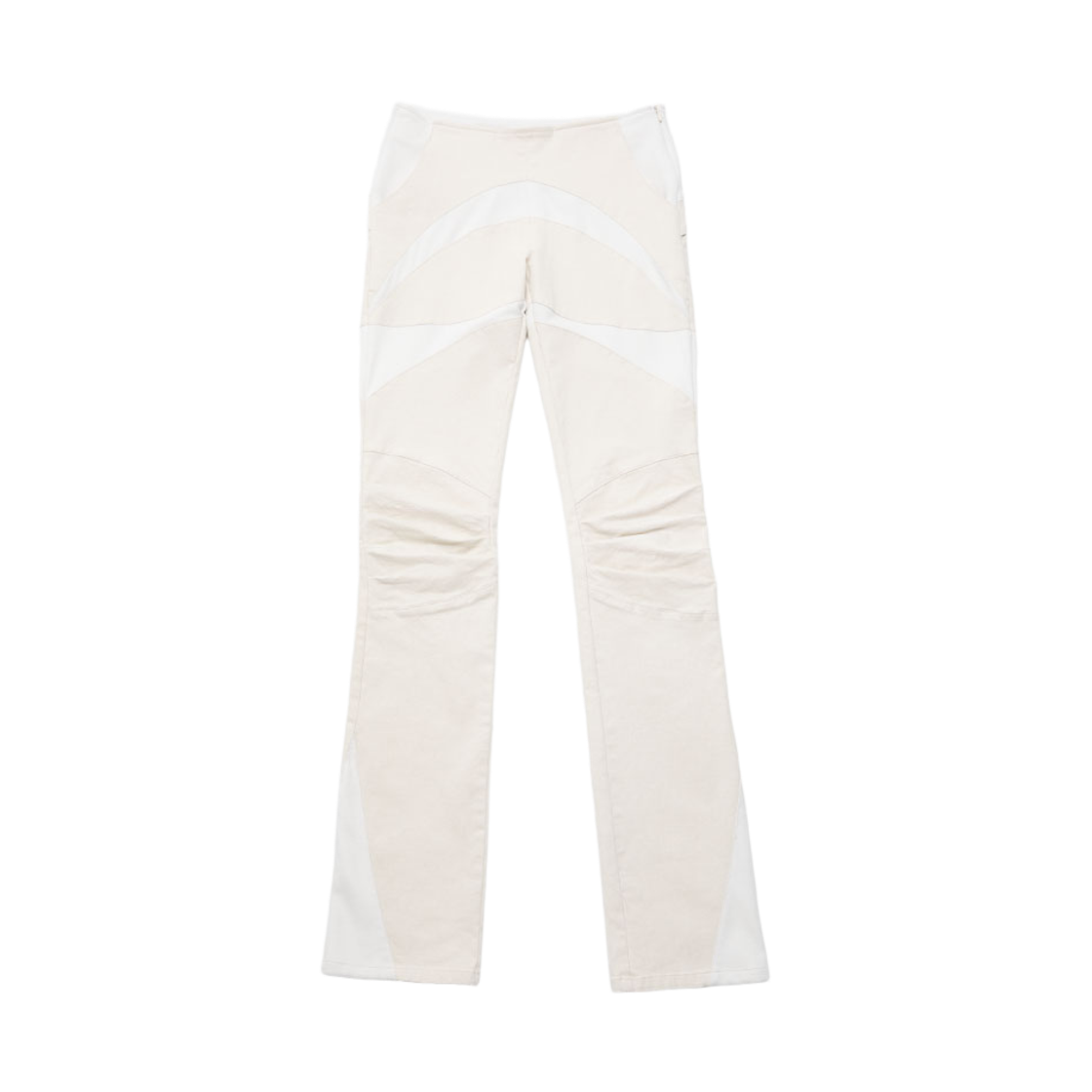26SSPT002 WET TAG Contrast Panel Skinny Pants Beige