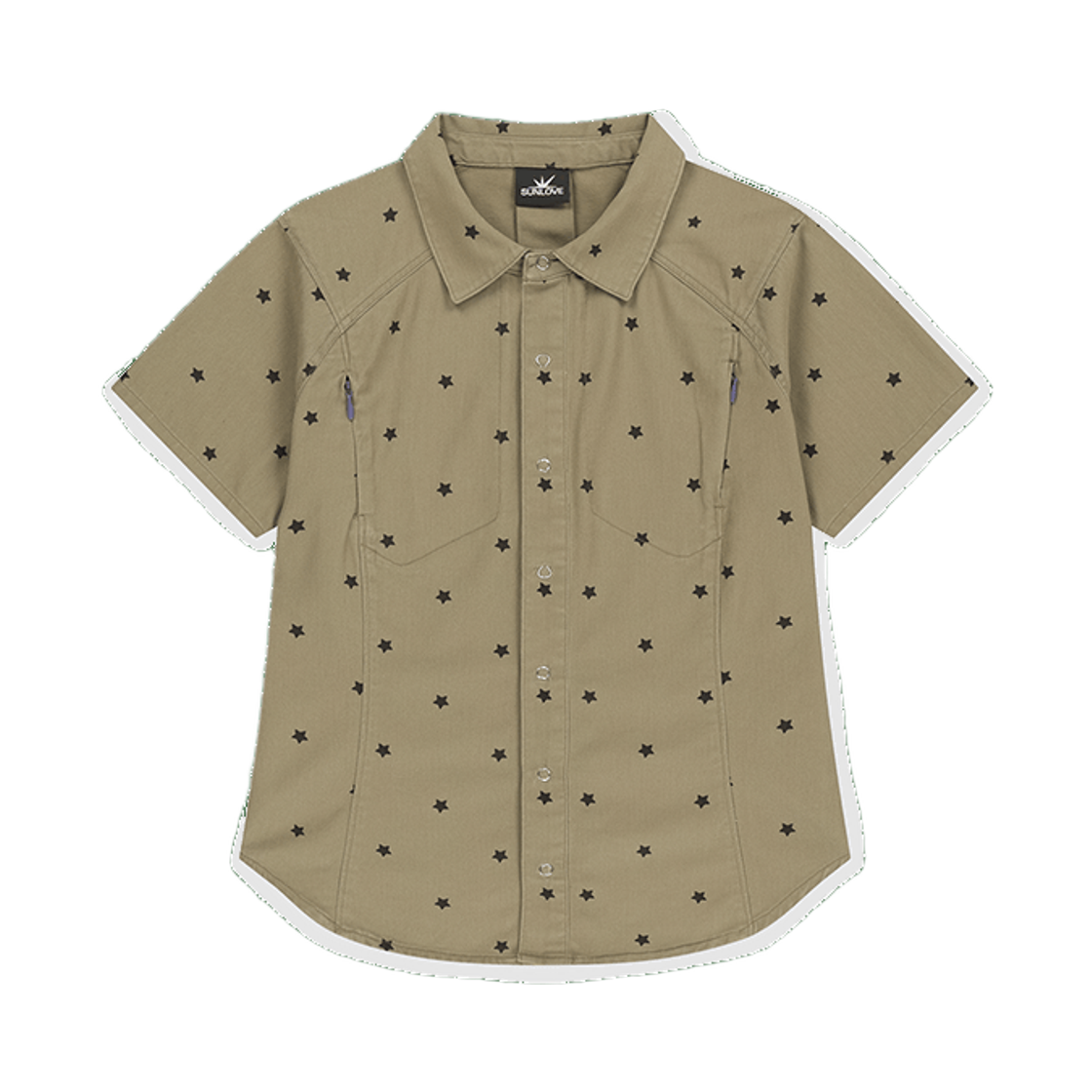 SL261WSHTS51KST [트리플적립]SUNLOVE W Wave Herringbone Shirt Khaki Star