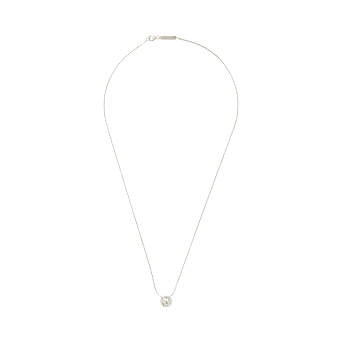 RJ0000134-MMTRS1-128 Rick Owens Mini Orb Pendant Necklace Palladio