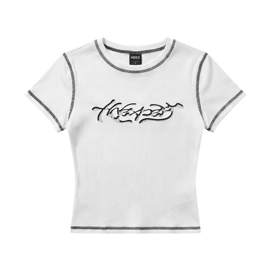 H3AM1WLTS320WH HDEX Ribbed Stitch Short Sleeve W White