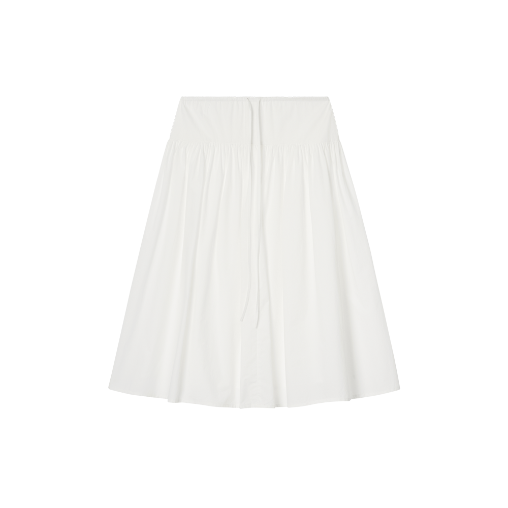 APC1SK050WHFF GBH APPAREL Side Drawstring Flare Skirt / White