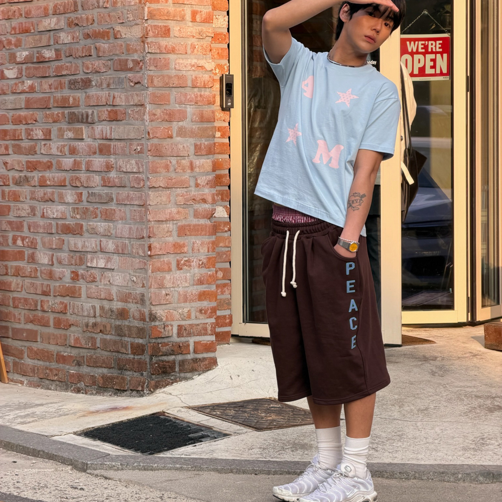 아모우 피스 원턱 버뮤다 팬츠 브라운(AMOU Peace One Tuck Bermuda Pants Brown) - 6