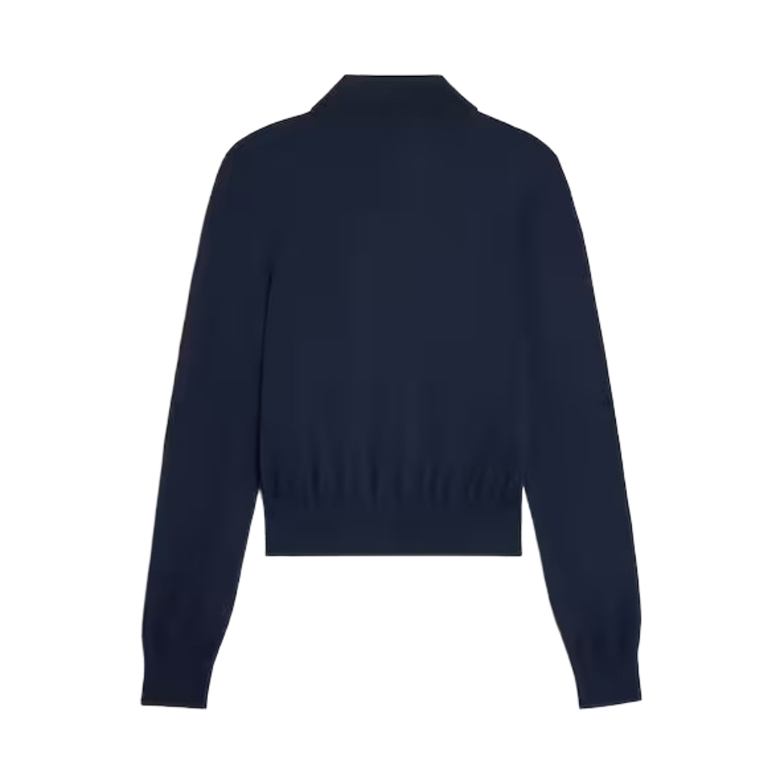 (W) 셀린느 파인 코튼 폴로 스웨터 네이비((W) Celine Fine Cotton Polo Sweater Navy) - 2