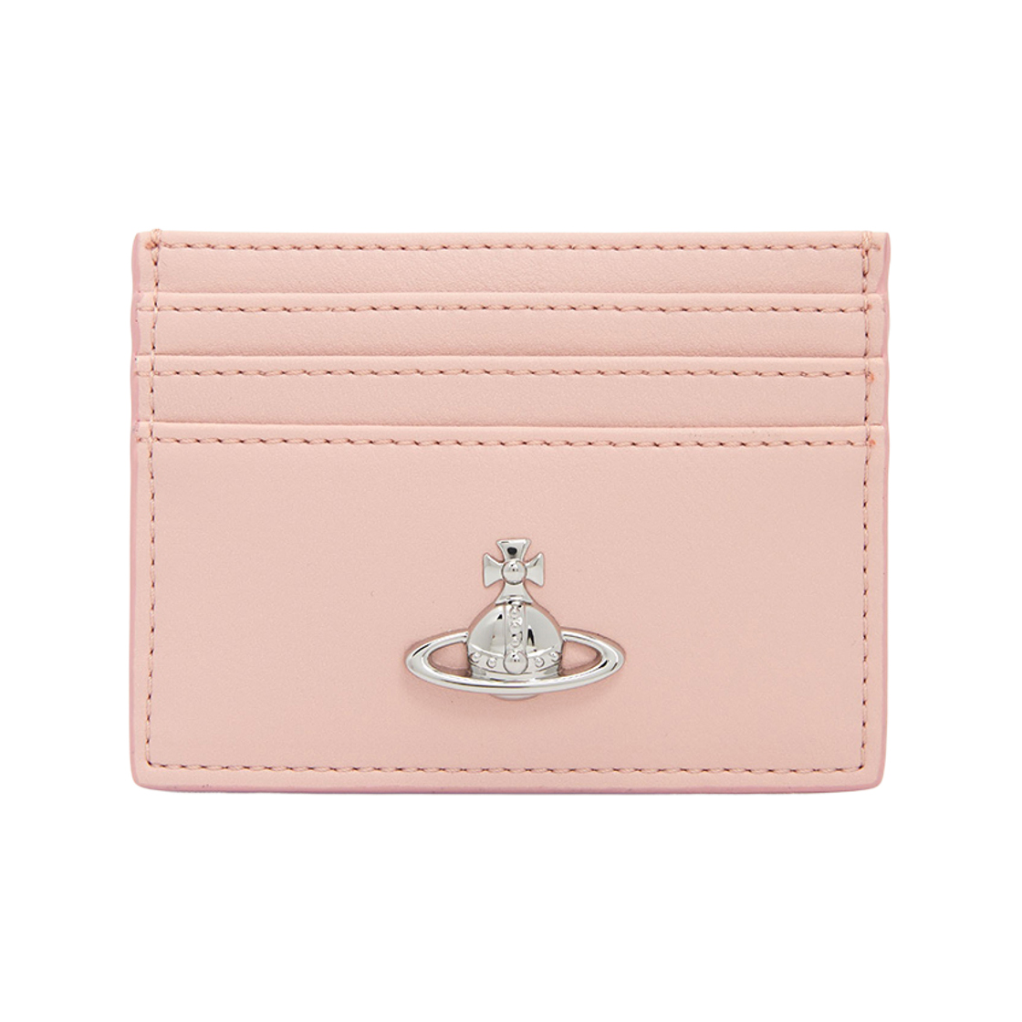 54030004W-S0026-G405 Vivienne Westwood Orb Logo Flat Card Holder Pink