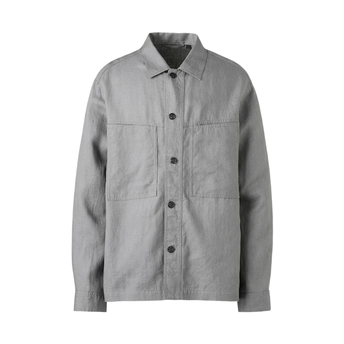 유니클로 C 프리미엄 리넨 셔츠 자켓 그레이(Uniqlo C Premium Linen Shirt Jacket Gray) - 1