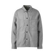 Uniqlo C Premium Linen Shirt Jacket Gray