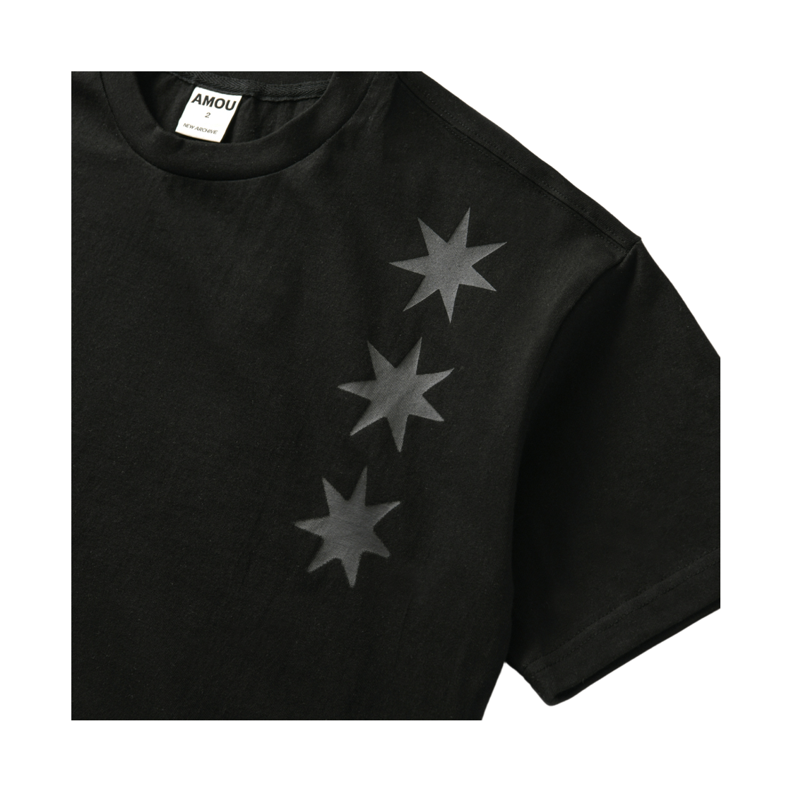 아모우 모션 하프 티셔츠 블랙(AMOU Motion Half T-Shirts Black) - 4