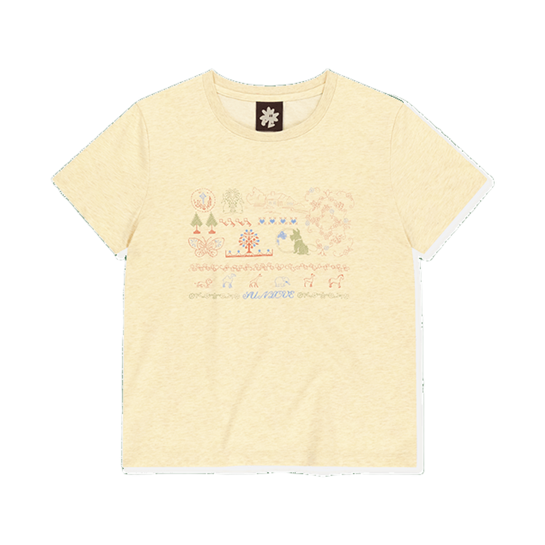 [더블적립] 썬러브투어 우먼스 네이처 샘플러 티 헤더 옐로우([더블적립] sunlovetour W Nature Sampler Tee Heather Yellow)