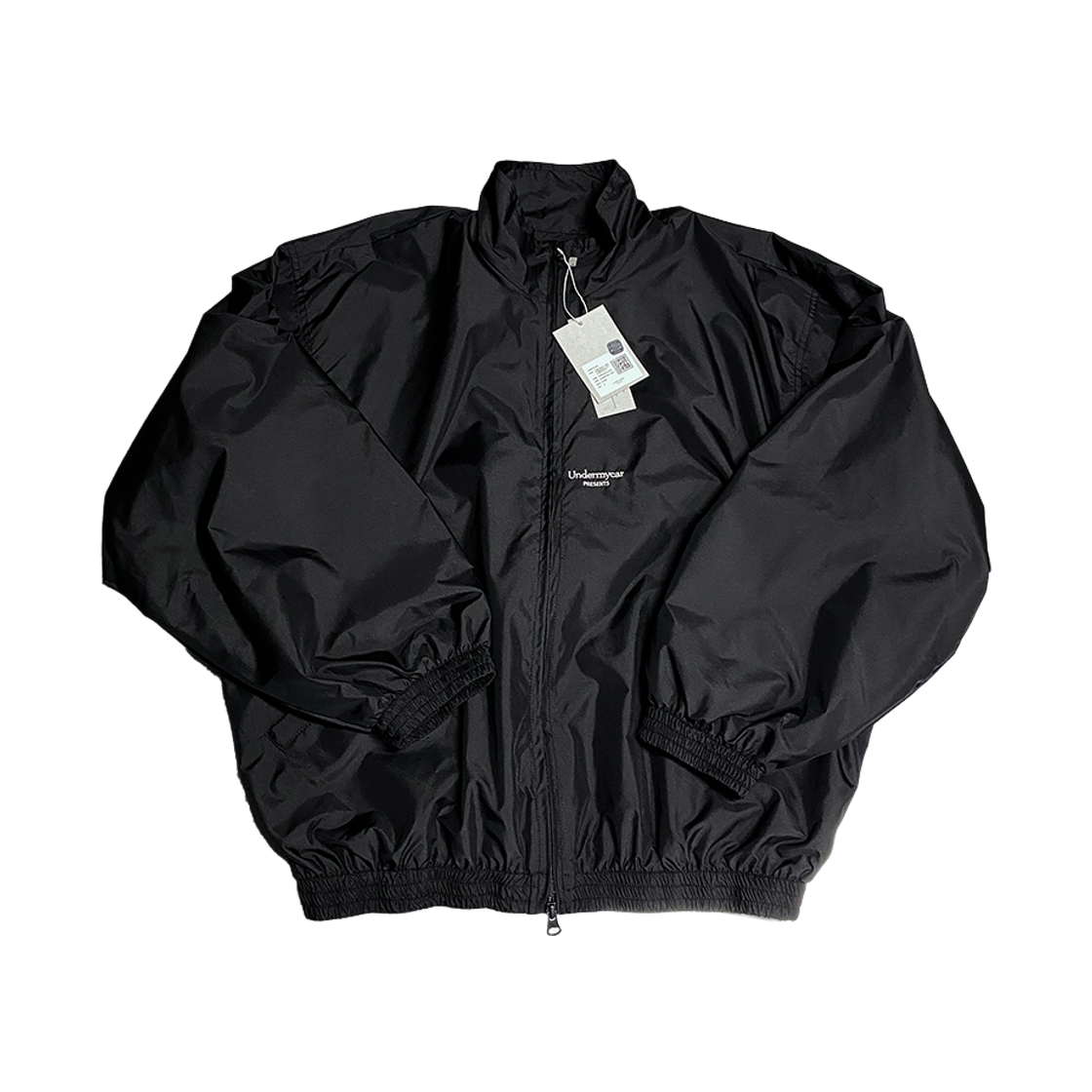 언더마이카 무.24 안티 Fxxking 로고 플레이 크롭 집업 자켓 블랙(Undermycar Mu.24 Anti Fxxking Logo Play Crop Zip-up Jacket Black)