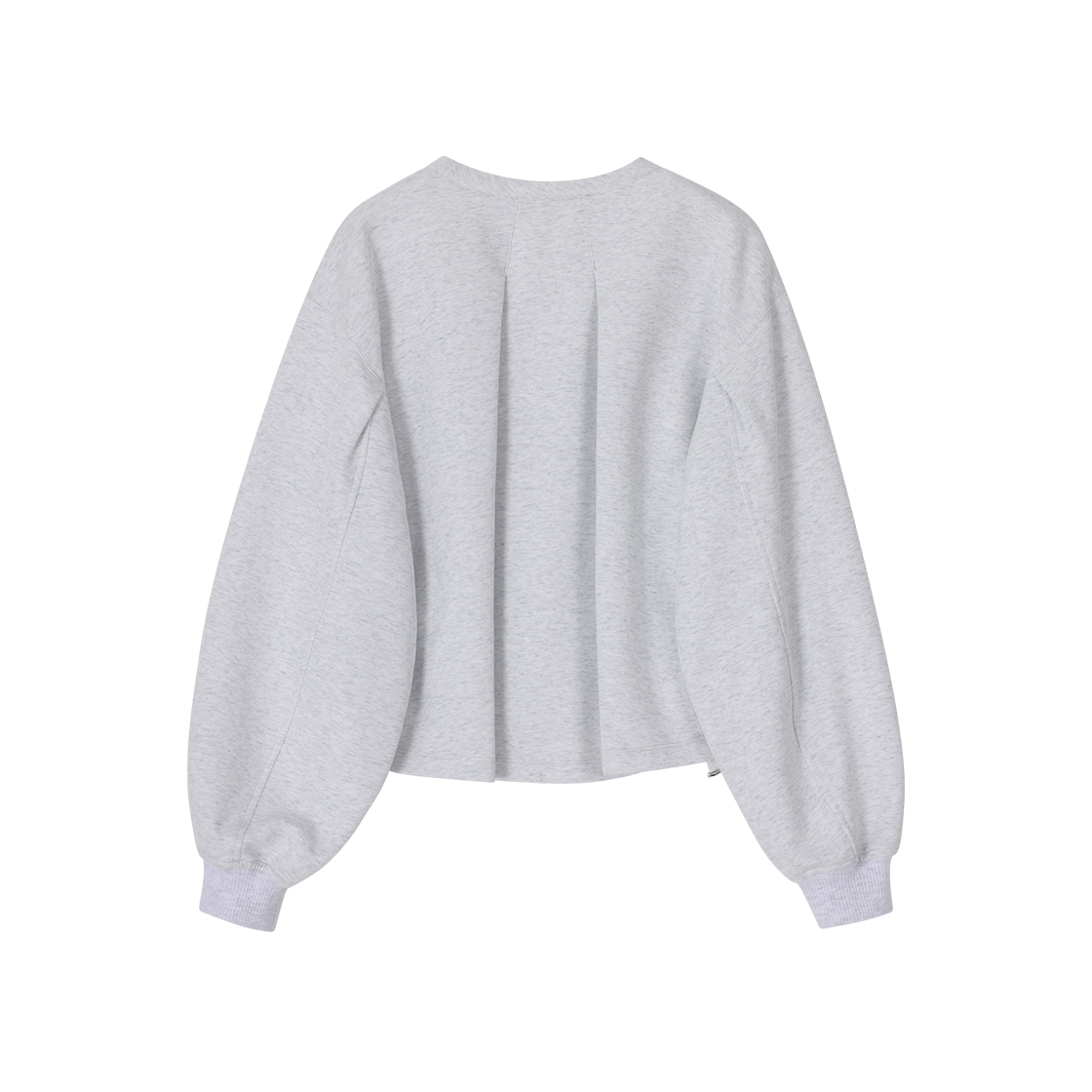 (W) 송지오 지제로 플레어 스트링 크루넥 라이트 멜란지 그레이((W) SONGZIO ZZERO Flare String Crewneck Light Melange Grey) - 2