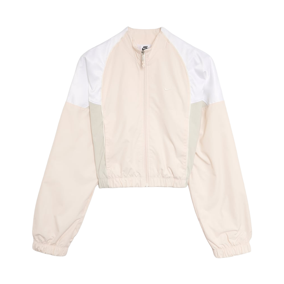 (W) 나이키 NSW 슈렁큰 트랙 자켓 초크 화이트 - 아시아((W) Nike NSW Shrunken Track Jacket Chalk White - Asia) - 1
