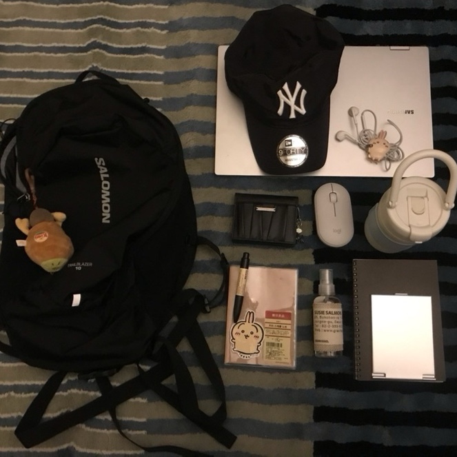 Salomon Trailblazer 10 Black, New Era Adjustable 9Forty New York Yankees Essential Cap Black 착용 스타일