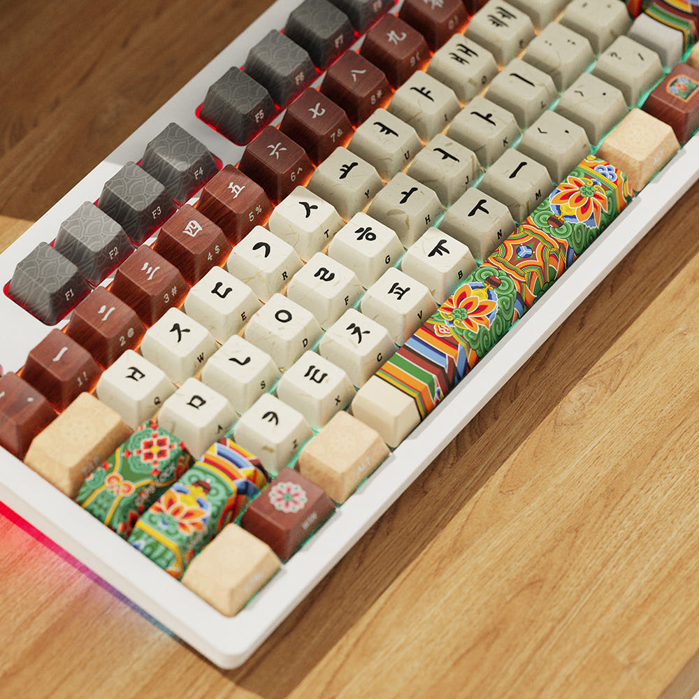 시이닷 화이트 단청 유선 LED 기계식 키보드 한국의 미(C.e.dot White Dancheong Wired LED Mechanical Keyboard) - 3