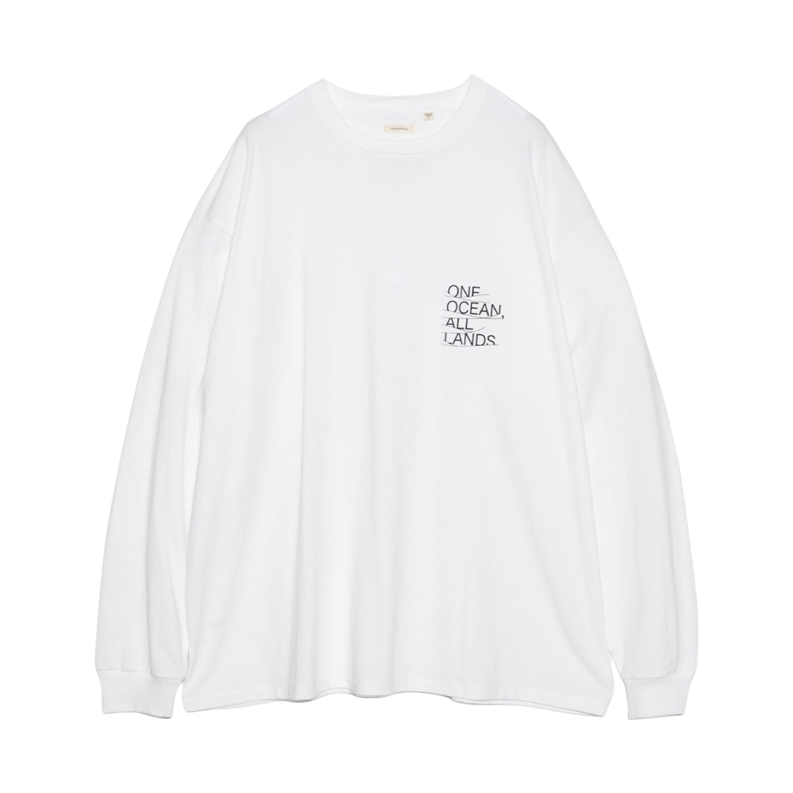 S25FT005 Nanamica OOAL Graphic LS T-Shirt Off White