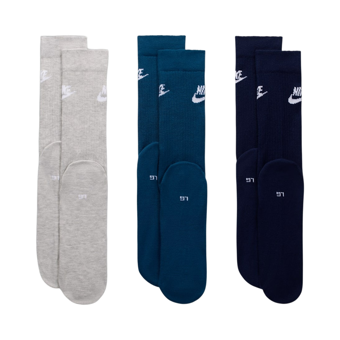 나이키 NSW 에브리데이 에센셜 크루 삭스 멀티컬러 (3개입/국내 정식 발매 제품)(Nike NSW Everyday Essential Crew Socks Multicolor (3 Pack/Korean Ver.)) - 3