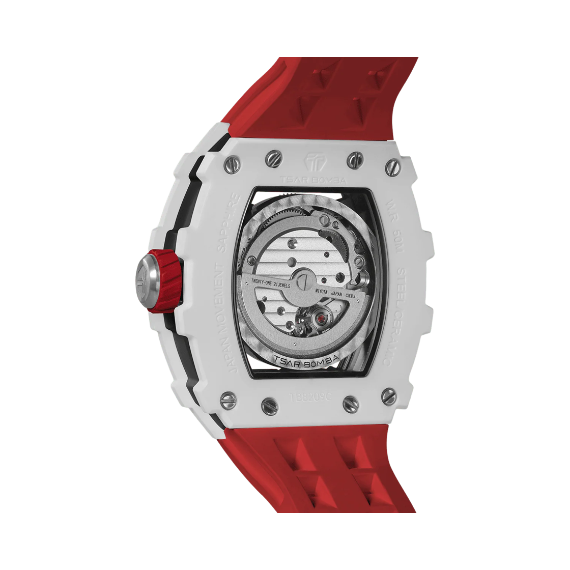 차르봄바 엘리멘탈 세라믹 오토매틱 TB8209C-01 화이트 레드(Tsar Bomba Elemental Ceramic Automatic TB8209-01 White Red) - 2