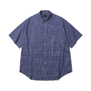 [더블적립][SS26] moif Uniform H/S Shirt Blue Grid