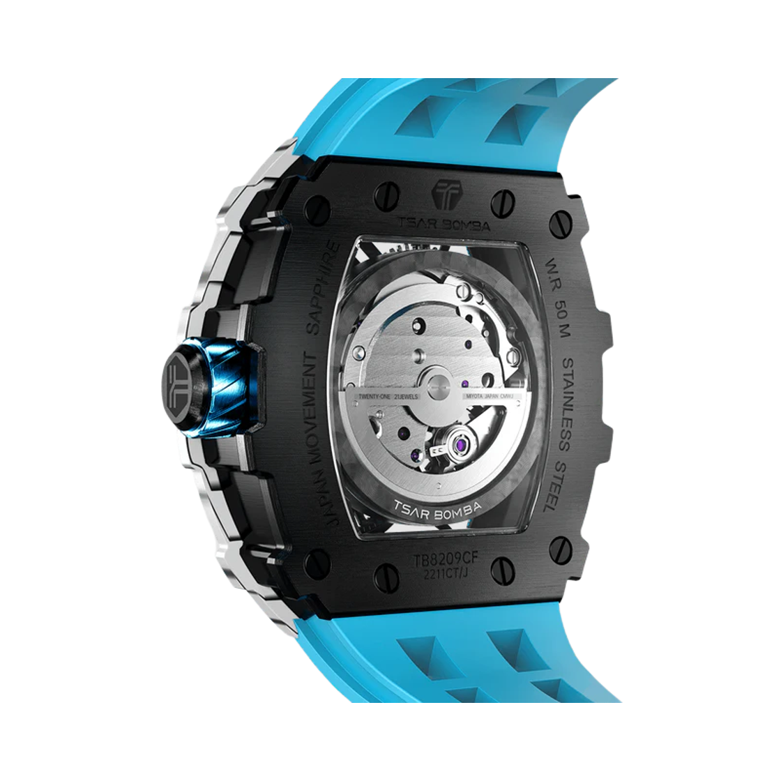 차르봄바 엘리멘탈 카본파이버 오토매틱 TB8209CF-06 화이트 블루(Tsar Bomba Elemental Carbon Fiber Automatic TB8209CF-06 White Blue) - 2