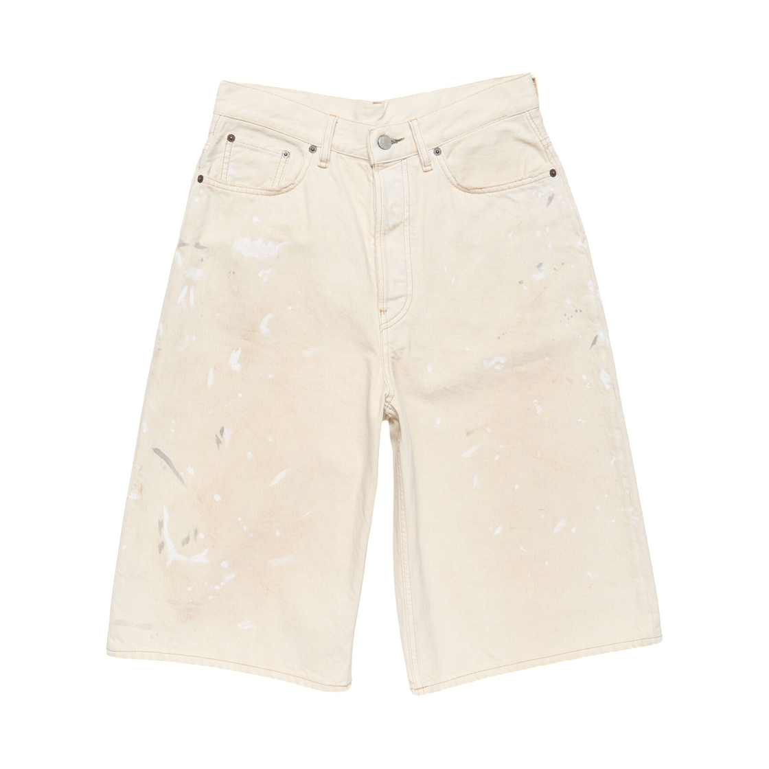 아크네 스튜디오 스테인드 데님 쇼츠 화이트(Acne Studios Stained Denim Shorts White)