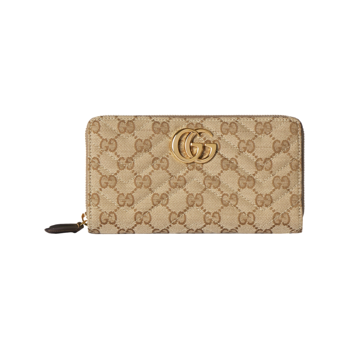 443123-FAF05-9651 Gucci GG Marmont Zip Around Wallet Sand Brown