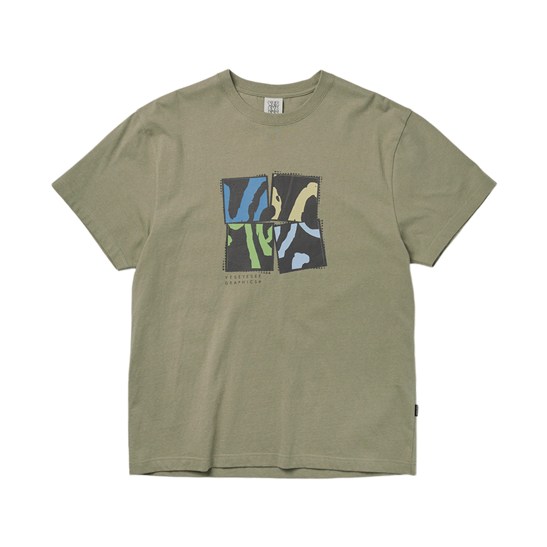 [더블적립]예스아이씨 예스 스플릿 티셔츠 카키([더블적립]YESEYESEE Y.E.S Split Tee Khaki)