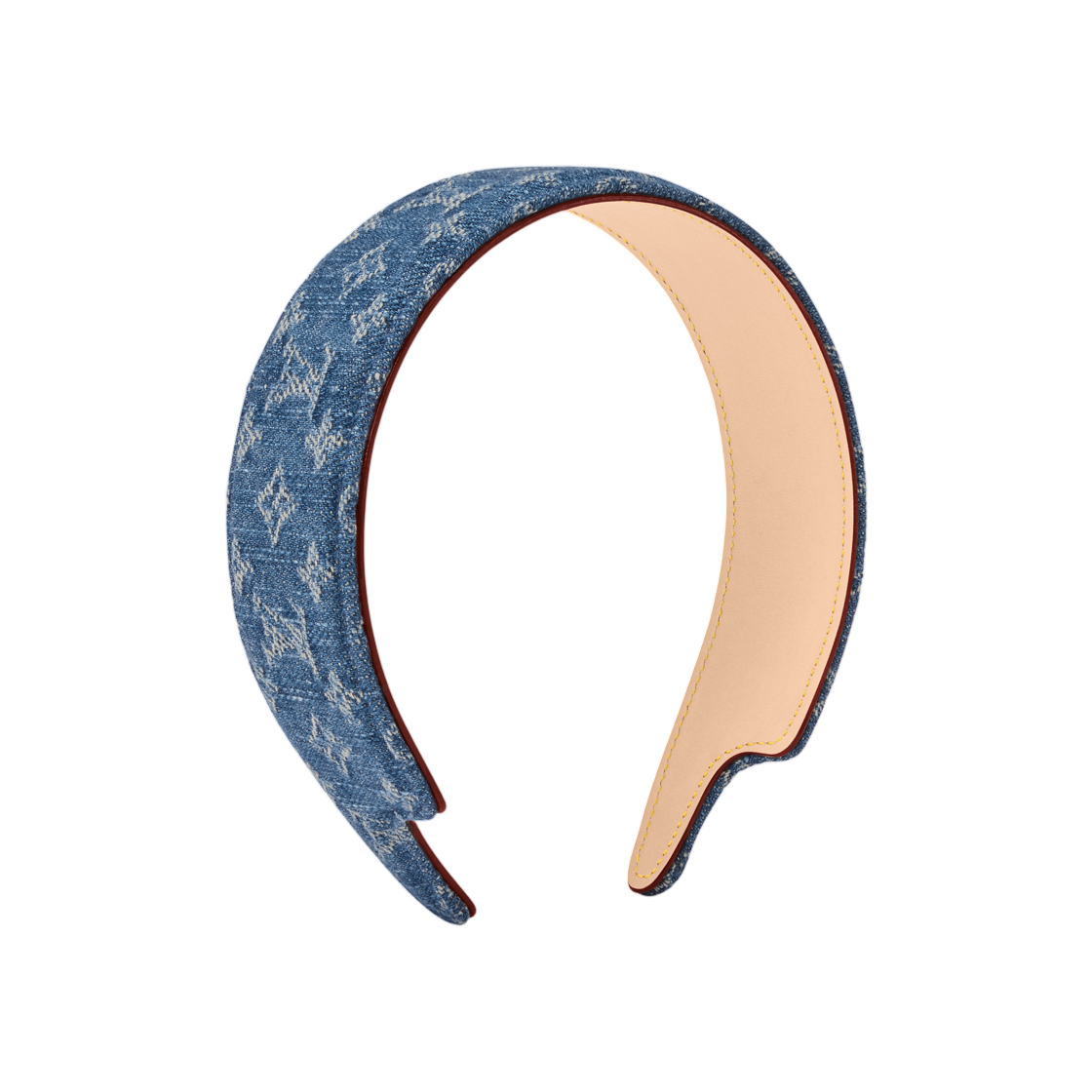 M5377A (W) Louis Vuitton LV Outline Headband Denim Blue
