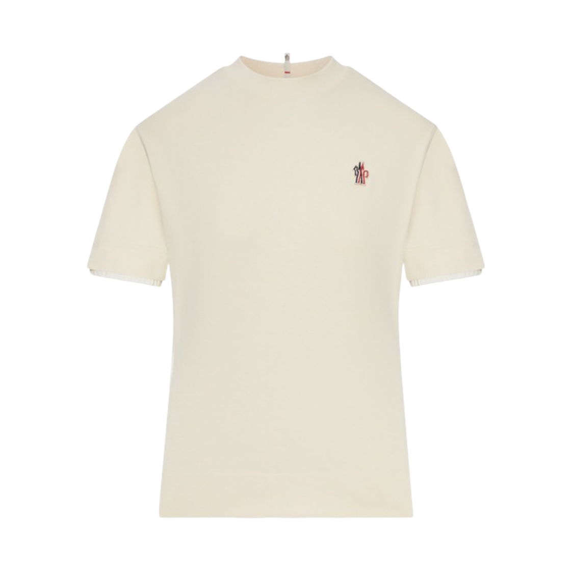 L1-098-8C00009-89AW1-034 (W) Moncler Grenoble Logo Patch Cotton Blend T-Shirt White - 26SS