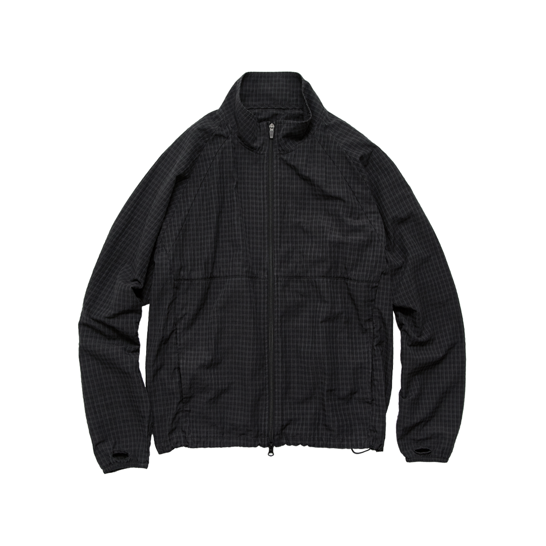 HM6PJU4741A1 Polyteru Human Index Human Check Track Jacket Charcoal