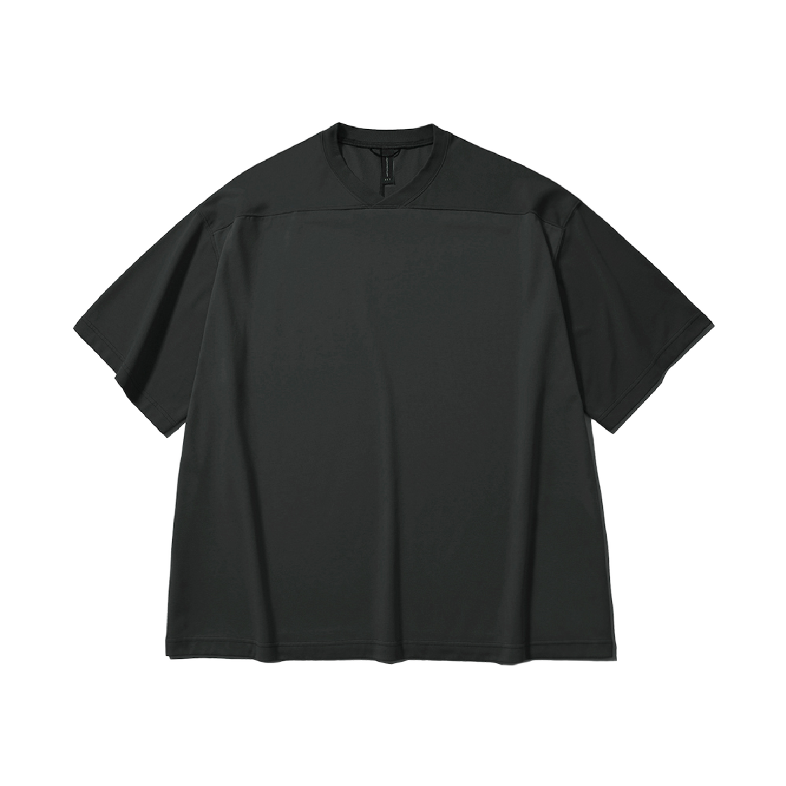 [SS26] 모이프 와이드 버시티 티 블랙([SS26] moif Wide Varsity H/S Tee Black)