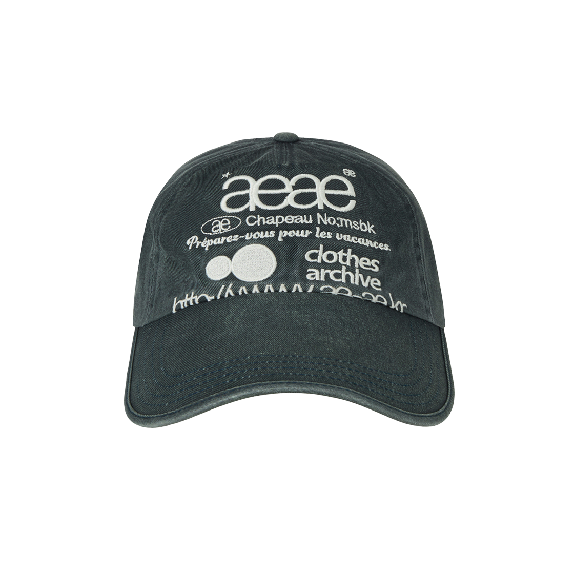 에이이에이이 웹 로고 워시드 5 패널 볼캡 네이비(AEAE Web Logo Washed 5 Pannel Ball Cap Navy)