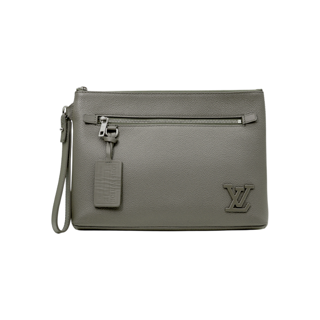 IT5878C262EK Louis Vuitton M81735 Khaki Leather Take Off iPad Pouch Clutch