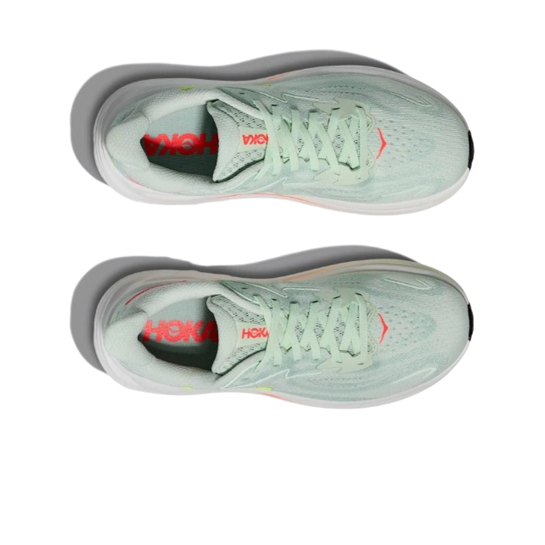 (W) 호카 클리프톤 10 씨 글래스 네온 플레임 - 레귤러((W) Hoka Clifton 10 Sea Glass Neon Flame - Regular) - 2