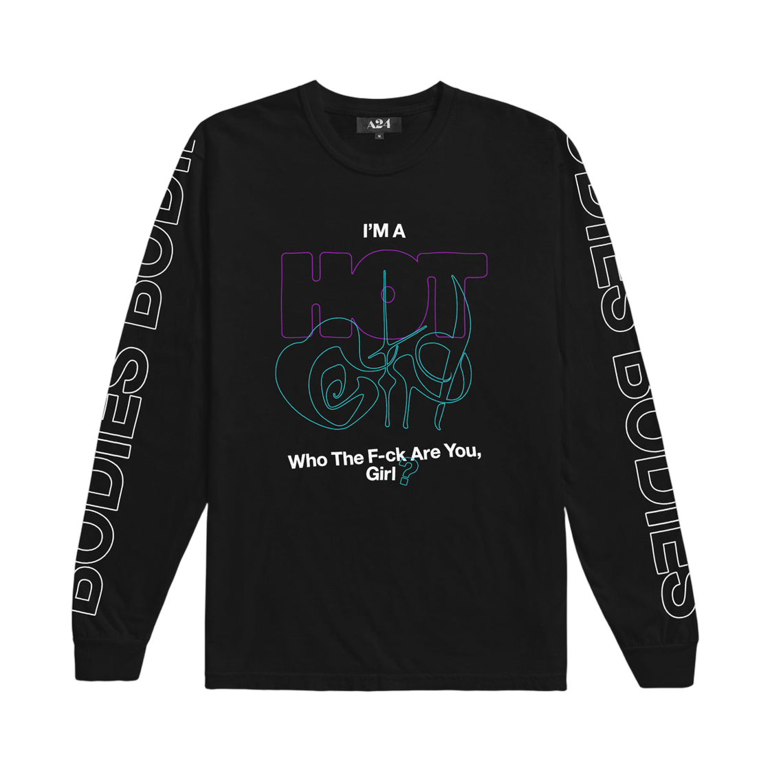 A24 찰리 x 바디스 핫 걸 롱슬리브 블랙(A24 Charli x Bodies Hot Girl Long Sleeve Black) - 1