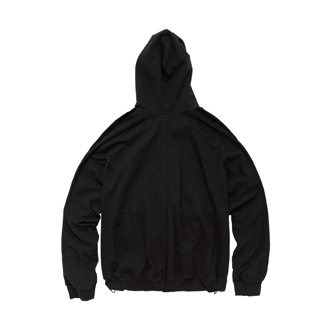 폴리테루 벨루어 테이프드 트랙 후디 블랙(Polyteru Velour Taped Track Hoodie Black) - 2