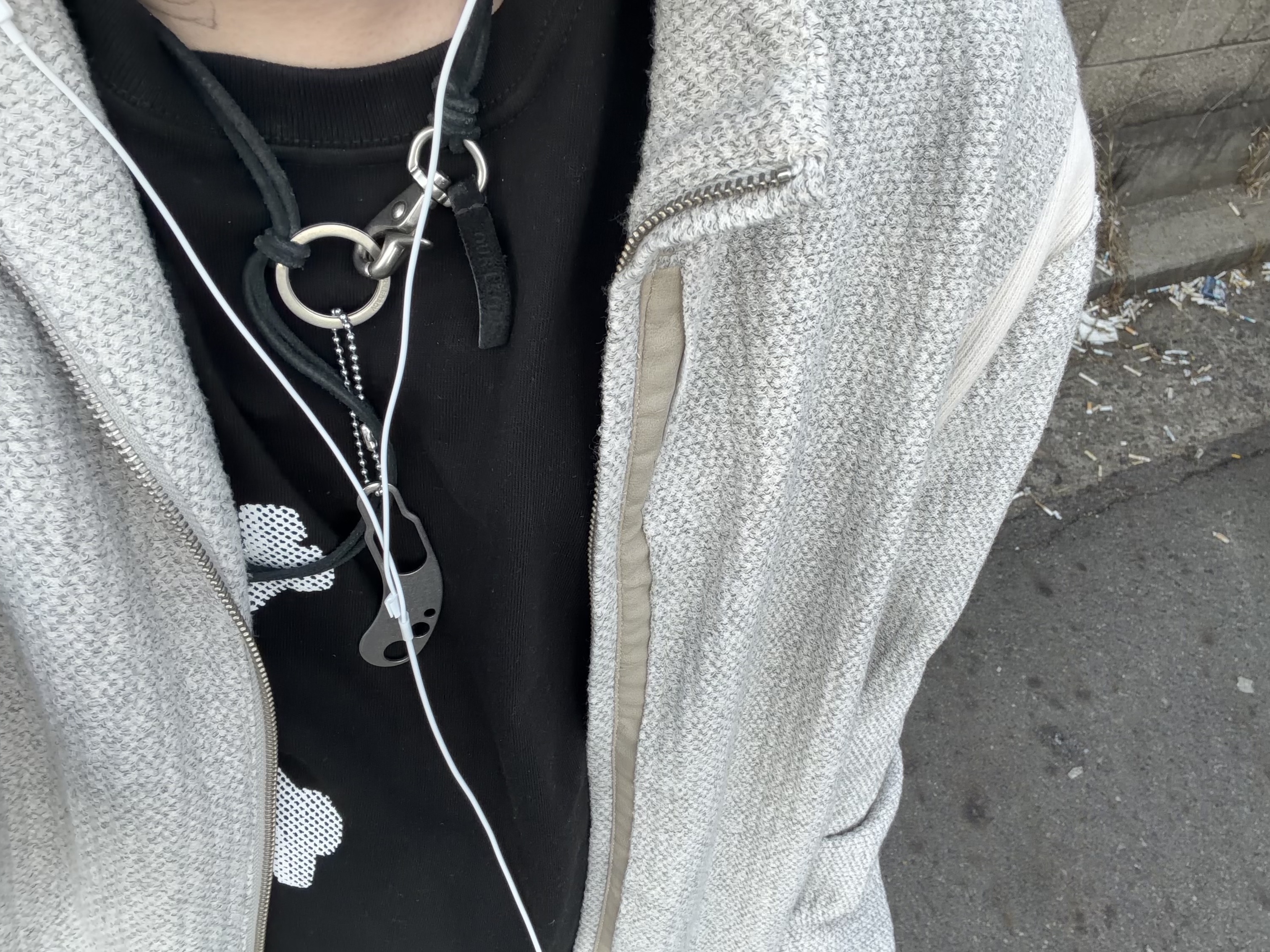 Xlim EP.8 01 Jersey Melange Gray 착용 스타일