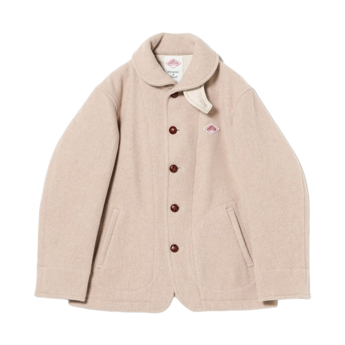 빔즈 x 단톤 울 파일 라운드 칼라 자켓 로우 베이지(Beams x Danton Wool Pile Round Collar Jacket Raw Beige)