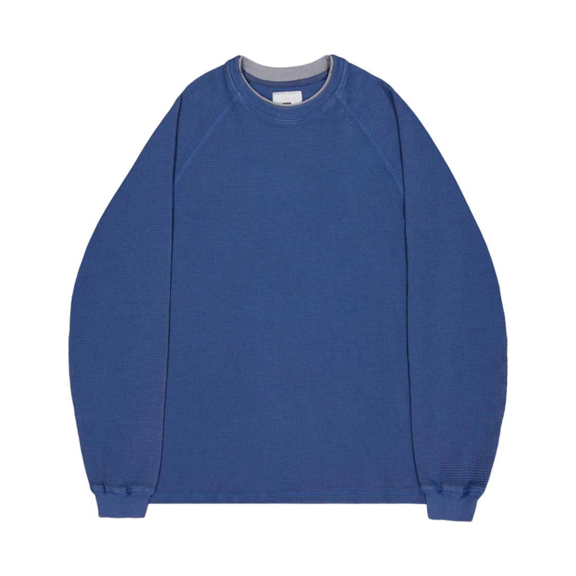 퍼렌 레이어드 와플 롱 슬리브 워시드 블루(PERENN Layered Waffle Long Sleeve Washed Blue)