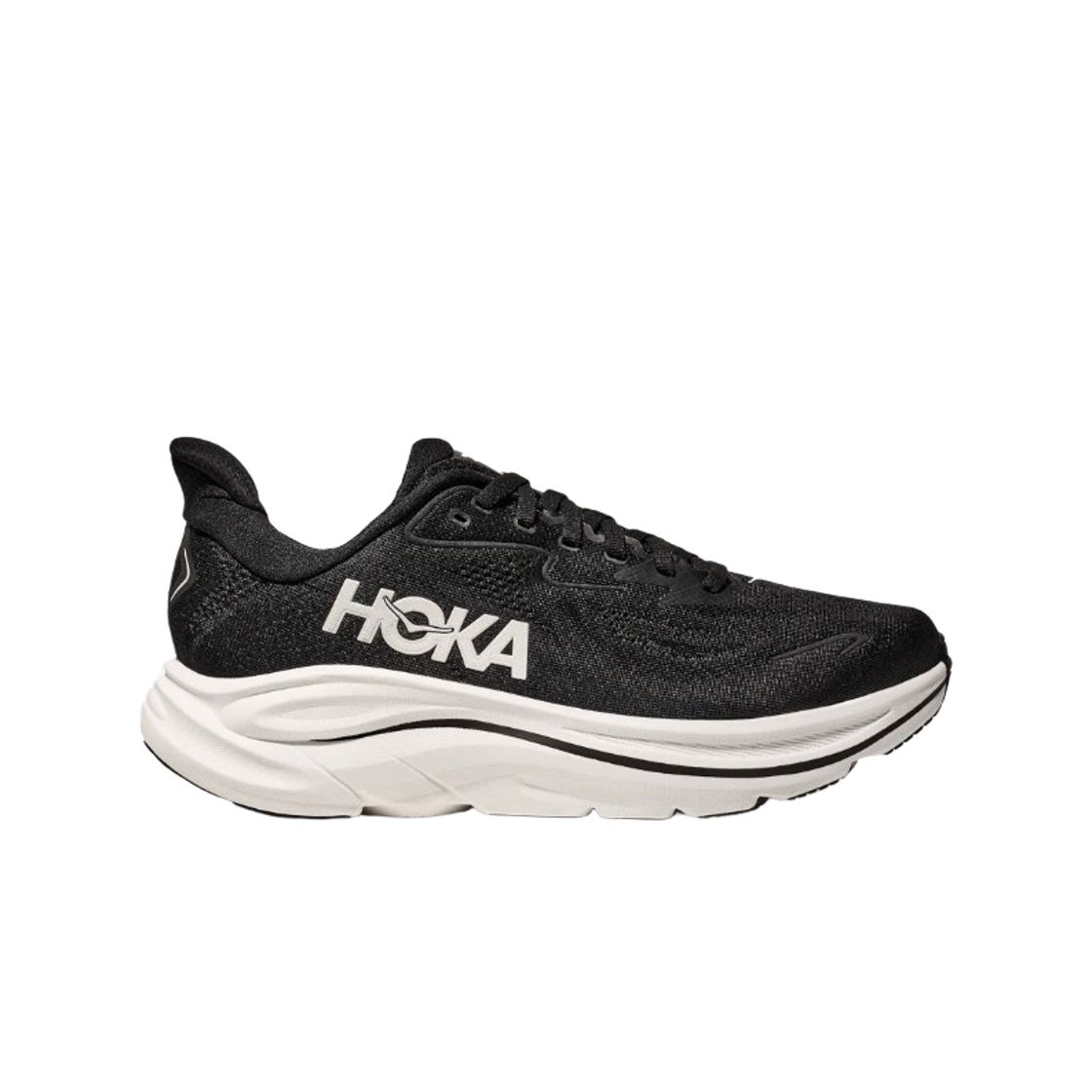 1162050-BWHT (W) Hoka Clifton 10 Black White - Wide