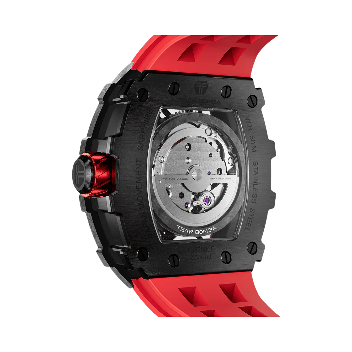 차르봄바 엘리멘탈 카본파이버 오토매틱 TB8208CF-39 패션 레드(Tsar Bomba Elemental Carbon Fiber Automatic TB8208CF-39 Fashion Red) - 2