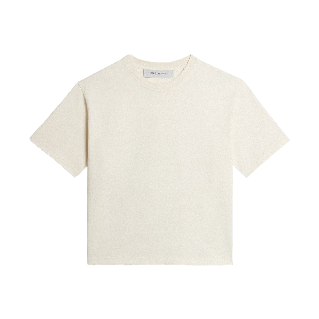 (W) 골든구스 저지 캡슐 리버스 로고 온 더 백 티셔츠 에이지드 화이트((W) Golden Goose Jersey Capsule Reverse Logo On The Back T-Shirt Aged White) - 2