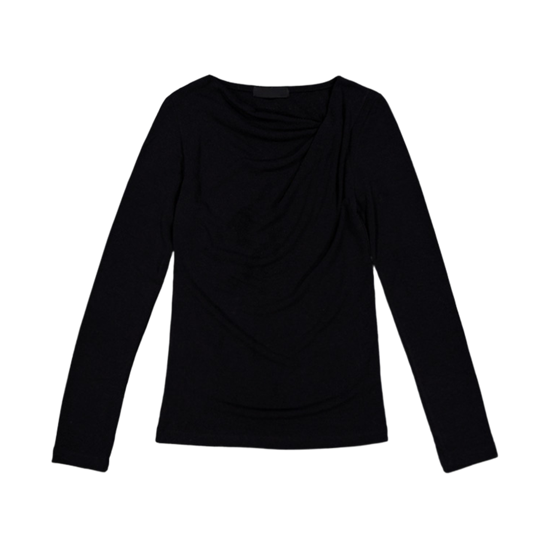 뮈르뮈르 스칸 트위스트 오프숄더 티 블랙(Murmure Skan Twist T-Shirt Black)