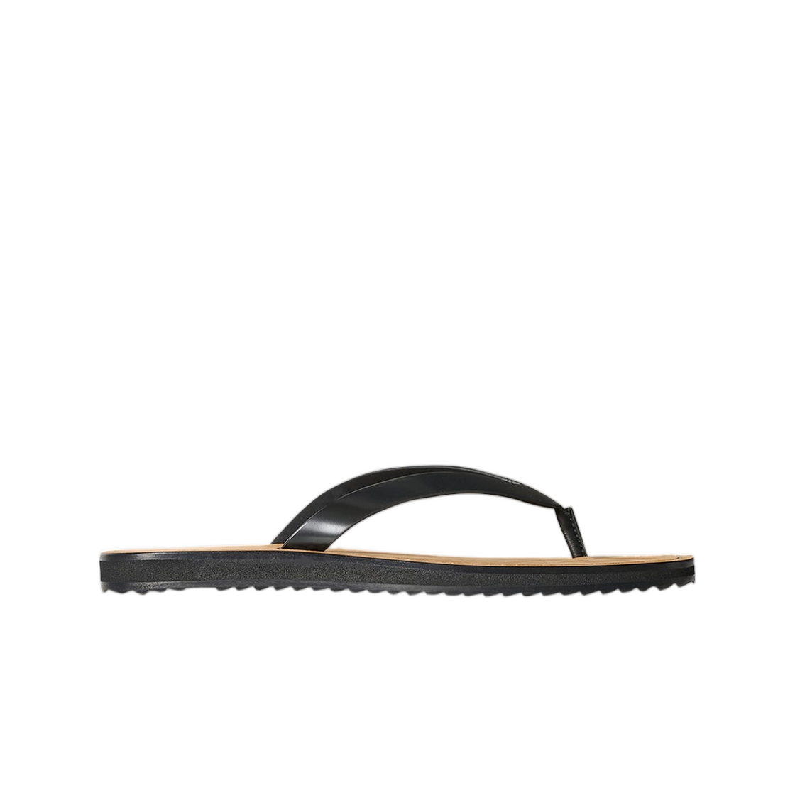 (W) 더 로우 시티 플립 플랍 블랙 내츄럴((W) The Row City Flip Flop Black Natural)